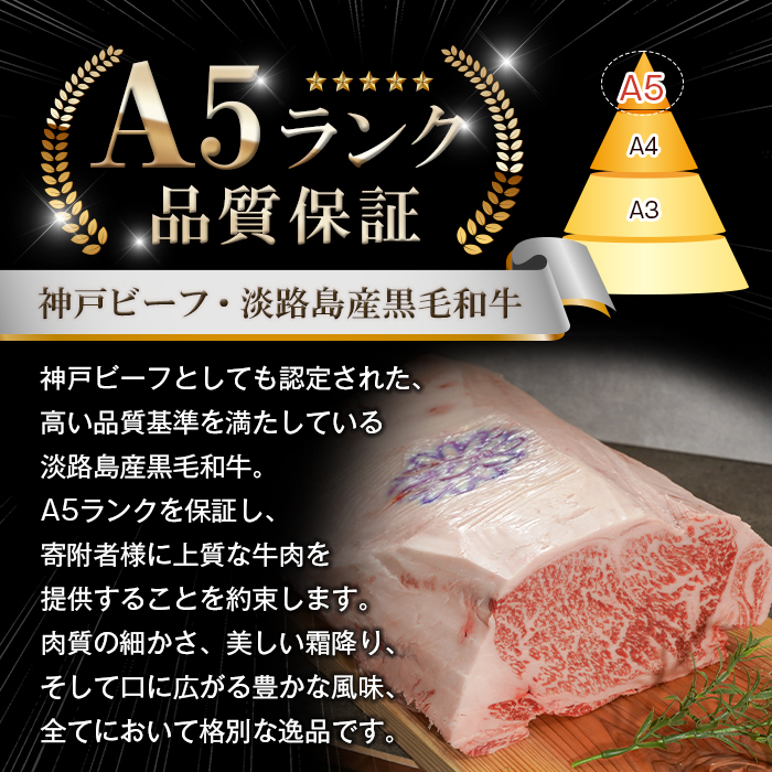 【定期便12ヶ月】A5ランク限定 淡路島産黒毛和牛 贅沢定期便 神戸牛