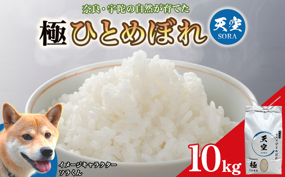 宇陀の自然が育てた 天空【sora】極 ひとめぼれ 10kg｜特別栽培米・奈良県宇陀産 白米