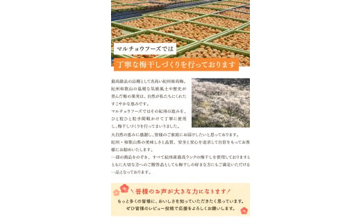 紀州みかん蜂蜜入り梅干（塩分約5％） 400g / はちみつ梅干し 和歌山 田辺市 紀州南高梅 南高梅 梅干し 梅干 梅 はちみつ 肉厚 お米 おにぎり 焼酎 梅酒 健康 みかん蜂蜜 甘い梅干し ご飯のお供 まろやか【mtz016-1】