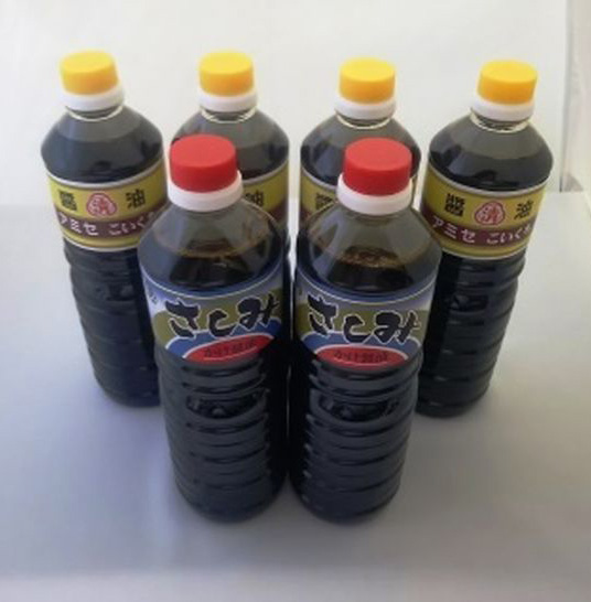 こい口醤油 1L×4本 さしみ用かけ醤油 1L×2本セット【しょうゆ 濃口醤油 こいくち 刺身 さしみ】_A6014n