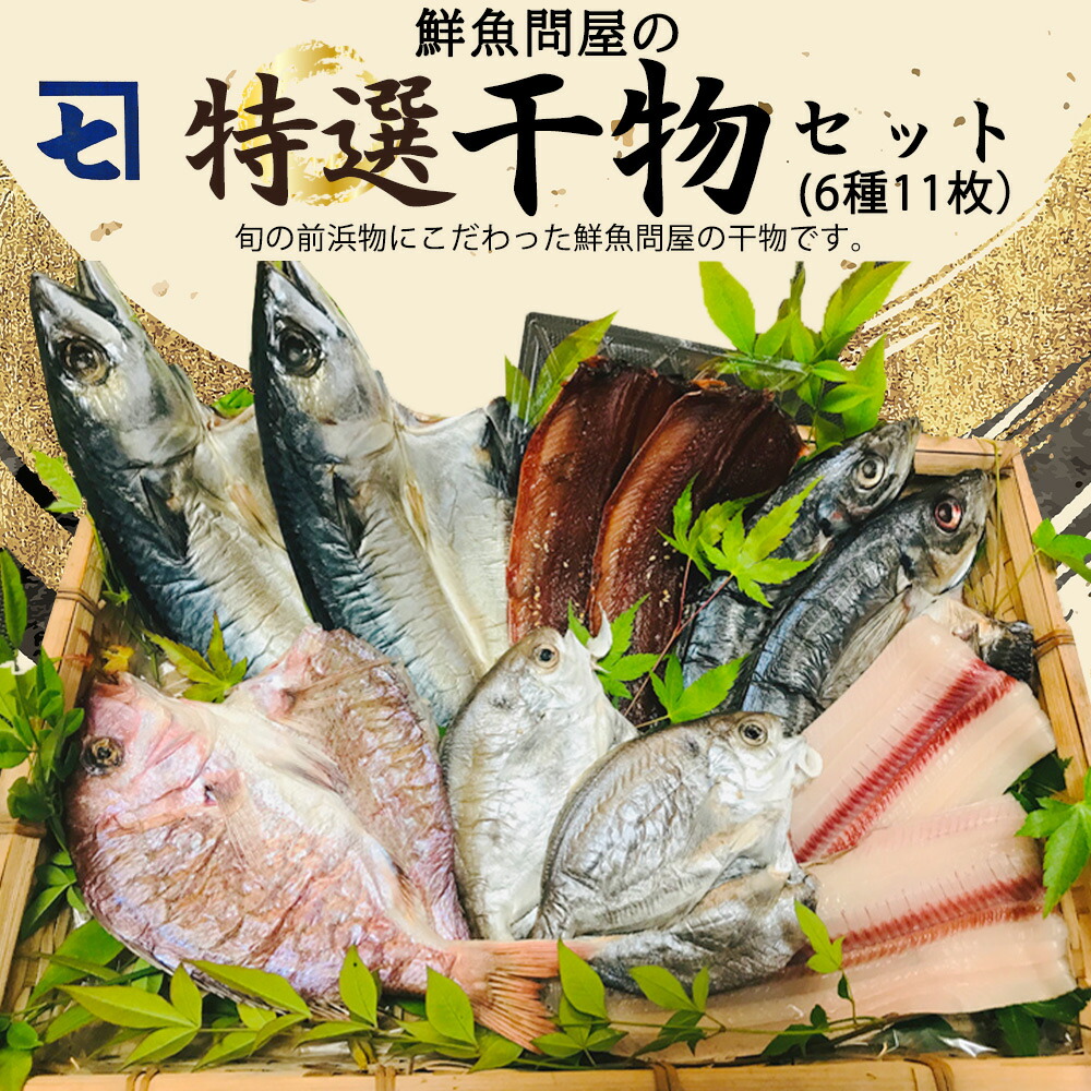 鮮魚問屋の 特選 干物セット (6種11枚）_AD6001n