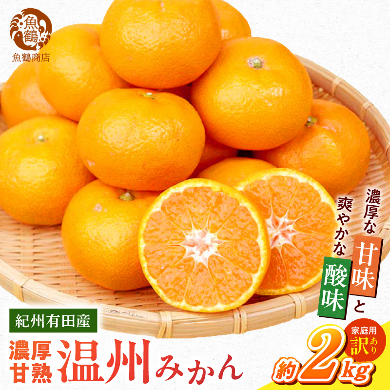【2026年先行予約】【ご家庭用訳アリ】紀州有田産濃厚甘熟温州みかん 約2kg_G7325