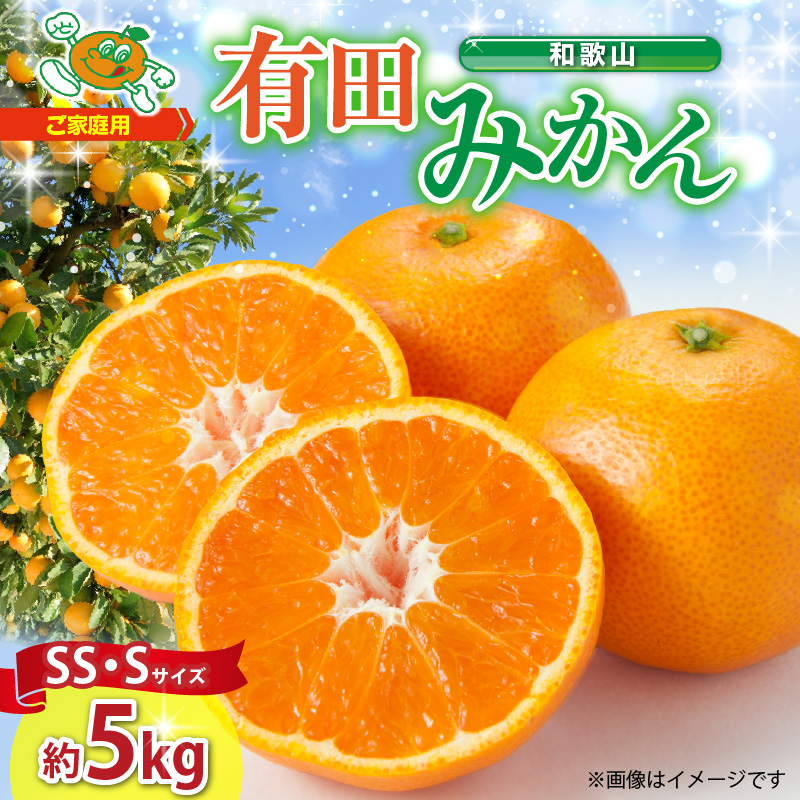 【2026年先行予約】ご家庭用　和歌山有田みかん約5kg(SS、Sサイズ)【湯浅町】_ZJ6097