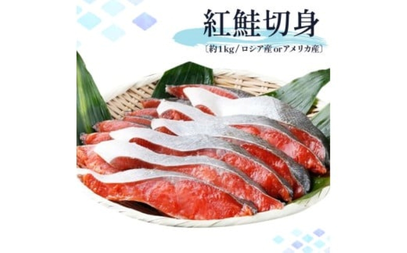 迷ったらコレ！！魚鶴商店の天然紅サケ 1kg & 塩さば 6枚セット_G7319