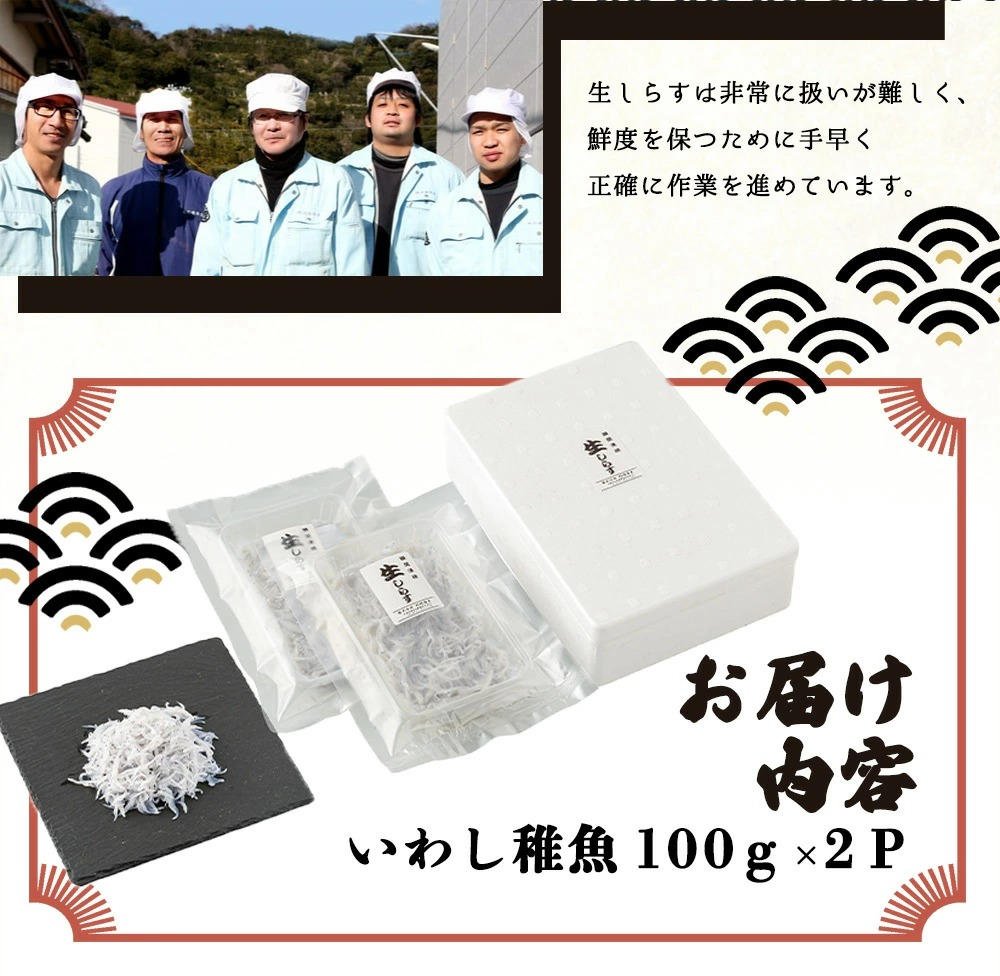 厳選 生しらす (100g×2P)_H6019n