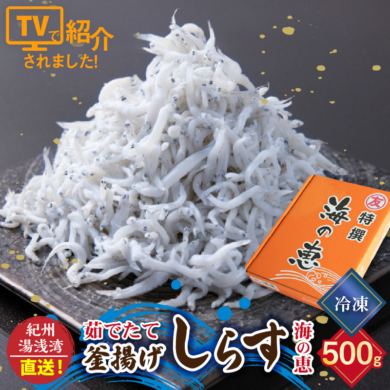 まるとも海産【冷凍】紀州湯浅湾直送！海の恵み茹でたて 釜揚げしらす 500g_C6038n