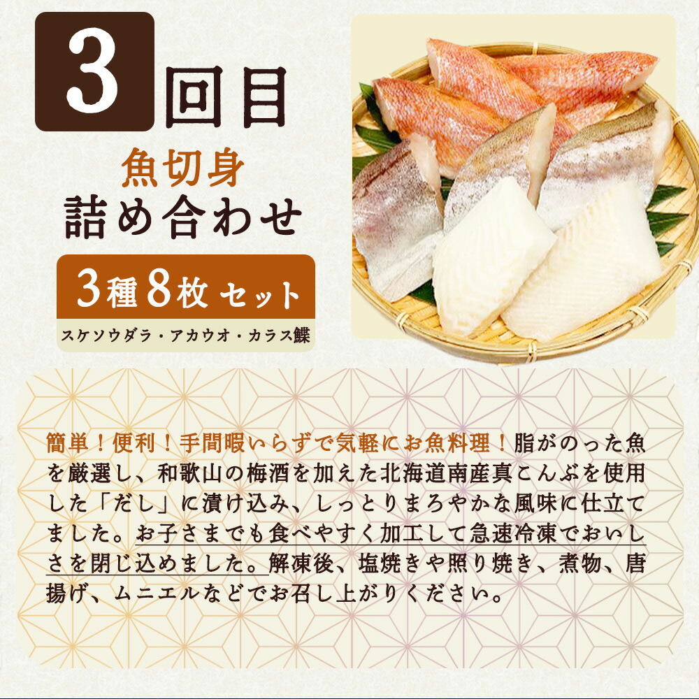 【定期便 全3回】魚鶴商店が選ぶ人気お魚G(銀鮭切身・サバフィレ・魚切身)_G60-T38