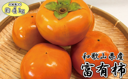 和歌山秋の味覚　富有柿　約4kg　化粧箱入【uot703A】