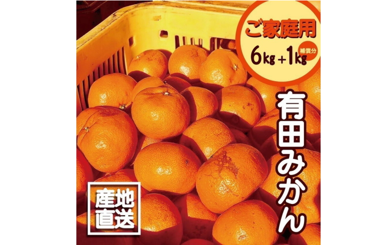 【訳あり】2S～3Lサイズおまかせ！有田みかん 6kg+1kg保証分 11月から12月下旬までに順次発送致します。 / 訳ありみかん 有田みかん みかん ミカン 蜜柑 柑橘 温州みかん 和歌山 ご家庭用 