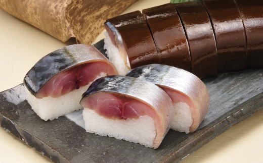 紀州和歌山の棒鯖寿司とあせ葉寿司（鯛4個・鮭3個）セット【tec603B】