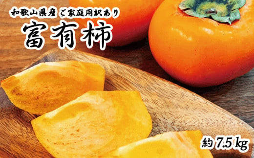 【ご家庭用わけあり】和歌山秋の味覚　富有柿　約7.5kg【uot719B】