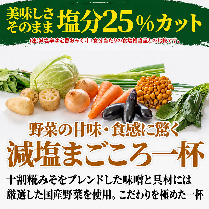 味噌汁 スープ フリーズドライ アマノフーズ まごころ一杯減塩おみそ汁バラエティー 30食（10食×3）インスタント レトルト