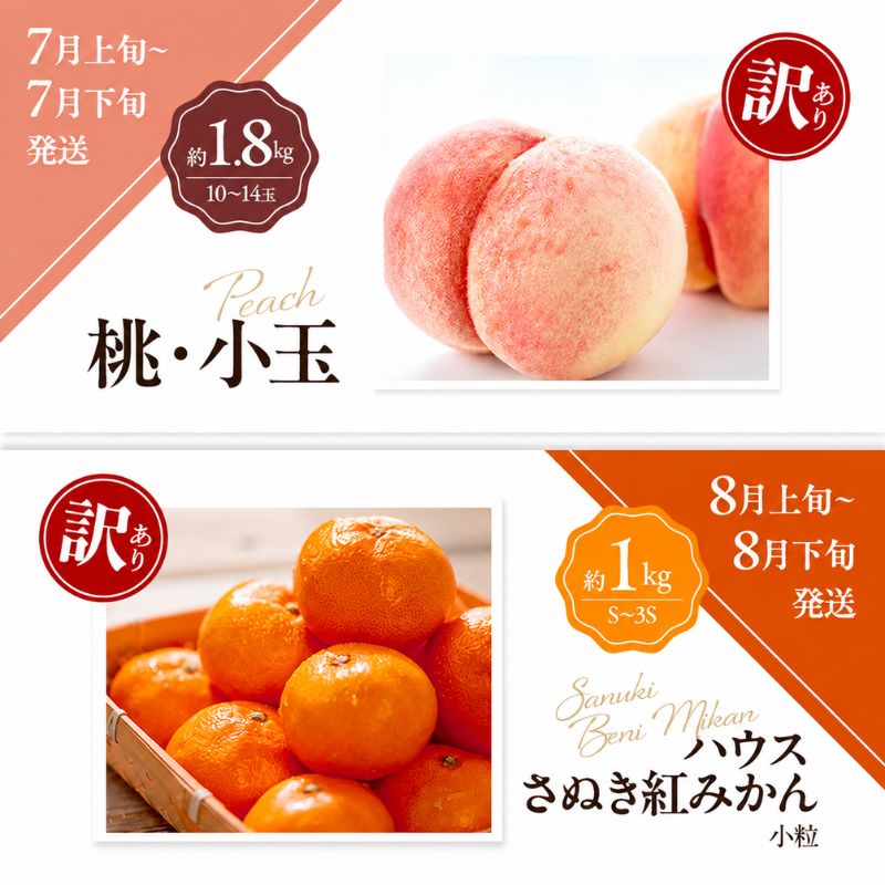 「生活応援企画！」讃岐の訳ありフルーツ定期便（全8回）
