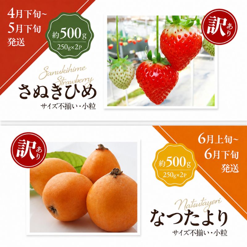 「生活応援企画！」讃岐の訳ありフルーツ定期便（全8回）