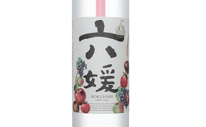 水口酒造 道後ジン「六媛」500ml　クラフトジン スピリッツ 愛媛 お酒 晩酌 家飲み 宅飲み 愛媛県産素材 ボタニカル フレッシュ 華やかな香り 香ばしい香り キレ のかな甘み 