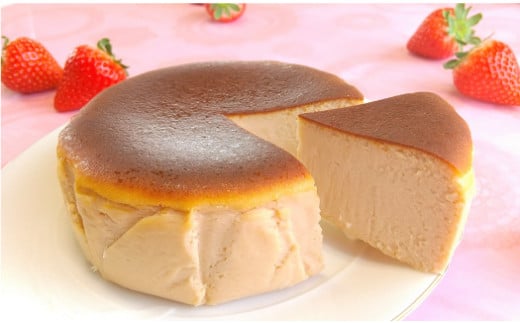 バスクチーズケーキ　いちご味　～四万十の米粉入り～ 4号 ／Bmu-C75