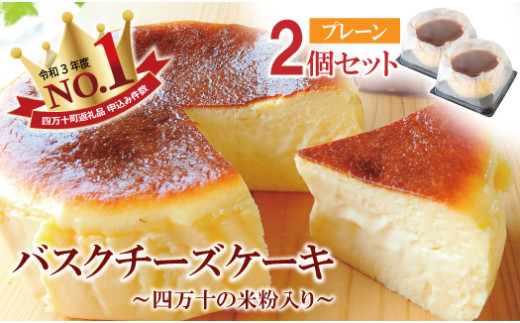 バスクチーズケーキ ～四万十の米粉入り～ 2個セット（4号 直径約12cm） Bmu-B79