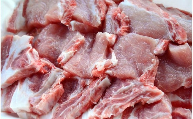 農林水産大臣賞受賞の「四万十ポーク」平野協同畜産の「麦豚」焼き肉用（豚ロース肉1.1kg）／Ahc-A01