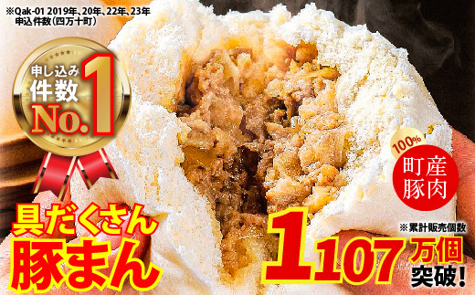 四万十町産ブランド豚のみ使用！道の駅 あぐり窪川の具だくさん豚まん／Qak-C01