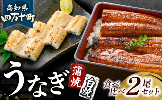 四万十うなぎ 白焼き 蒲焼き 食べ比べ2尾セット 国産 ／Esu-A126