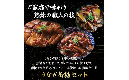 四万十うなぎ 缶詰セット【蒲焼き・ひつまぶし・肝煮】 国産 ／Esu-A77