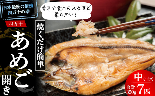 【予約受付】焼くだけ簡単！無投薬で四万十育ちのあめごの開き　中サイズ７匹／Eay-A04