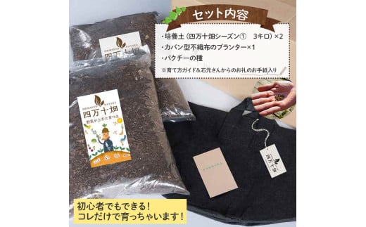 「パクチーを爆盛りたい！」ベランダ有機栽培キット「初心者でもできた！」／Fis-C01