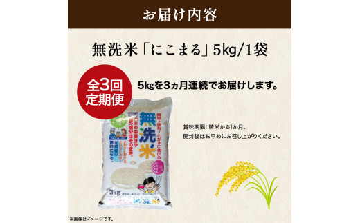 【3ヵ月便】罪悪感は必要ナシ！賢い選択「四万十町産 無洗米」5kg／Sbos-Z01