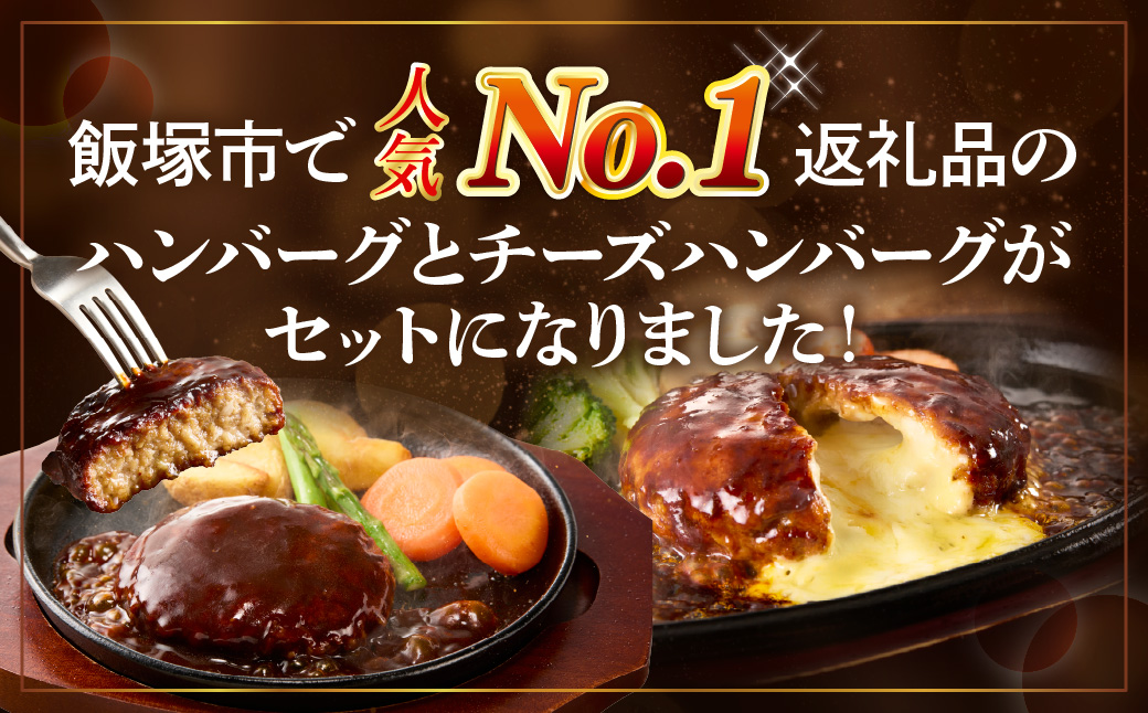 【J-067】デミソースのハンバーグ2種セット（プレーン8個＆チーズ8個）計16個【隔月定期便(計6回発送)】