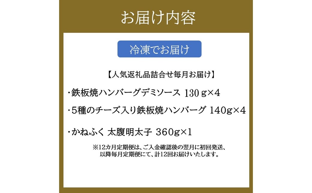 【K-033】飯塚市人気返礼品詰合せF【12カ月定期便】
