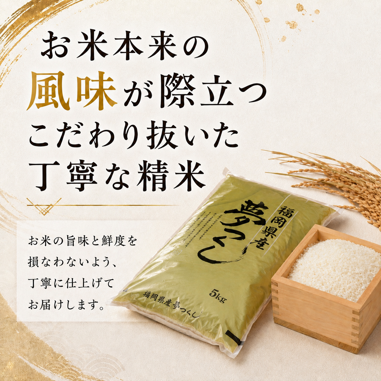 BZ-013_【令和8年産新米先行予約】【無洗米】食味鑑定士厳選　 福岡県産夢つくし10kg（5kg×2)