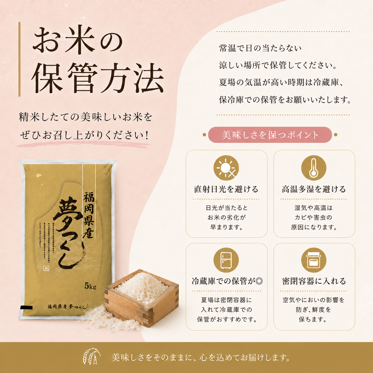 BZ-010_【令和8年産新米先行予約】【定期便3か月】【無洗米】食味鑑定士厳選　 福岡県産夢つくし5kg（5kg×1）3ヶ月連続で！　計15kg