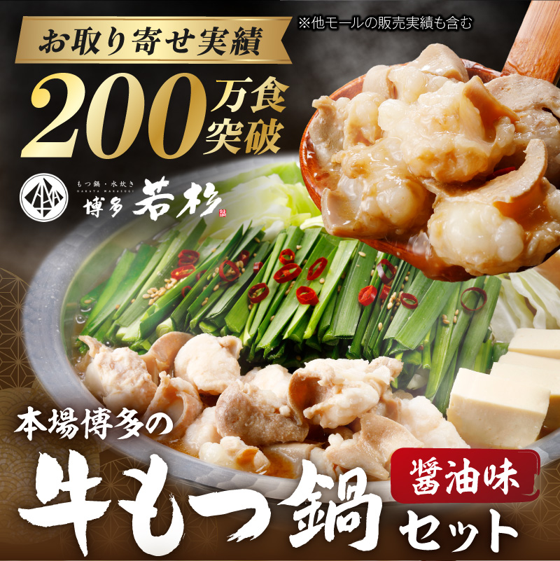 博多若杉もつ鍋＋水炊きセット(各4-5人前)【024-0018】