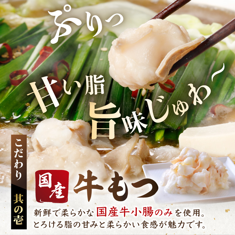 (訳あり)博多若杉牛もつ鍋セット2人前×5回分 【024-0027】