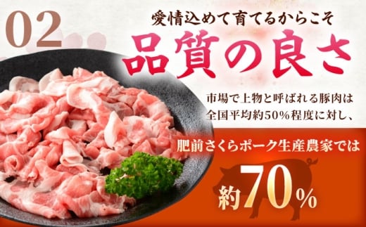 肥前さくらポーク 切り落とし 500g × 10パック 計 5kg 切り落とし 豚 豚肉 大容量 吉野ヶ里町/上場食肉 [FDQ008]