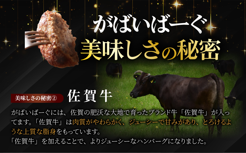 《最短10営業日以内に発送》老舗55年【佐賀牛入】黒毛和牛ハンバーグ がばいばーぐ (140g×12個)