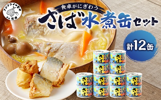 さば水煮缶セット(12缶)( さば サバ 鯖 さば缶 サバ缶 非常食 保存食 簡単調理 )【008-0017】