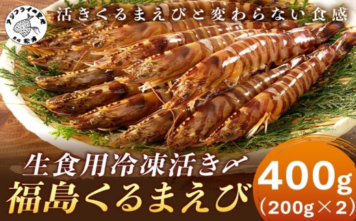 生食用冷凍活き〆福島くるまえび200g×2パック( 車エビ クルマエビ くるまえび えび エビ 海老 生食用 )【152-0007】