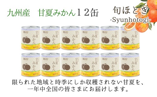 缶詰工場直送 特選果実「旬ほとぎ」甘夏みかん 12缶 ( みかん ミカン 甘夏 甘夏みかん 缶詰 みかん缶 シラップ漬け ) 【165-0001】