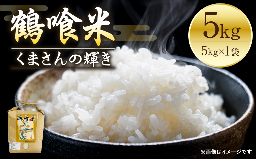 【先行予約】 《令和8年産》 鶴喰米 精米 5kg×1袋 くまさんの輝き 米 お米 精米 白米 ごはん ご飯 おにぎり お弁当 熊本県 八代市 【2026年10月中旬より順次発送】