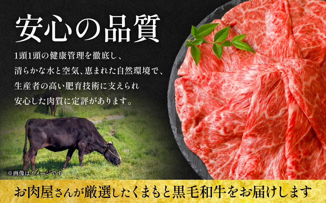 くまもと黒毛和牛 赤身 スライス 合計900g （モモ ウデ スライス 300g×3） 黒毛和牛 牛肉 和牛 ブランド牛 赤身 モモ ウデ スライス すき焼き 熊本県産