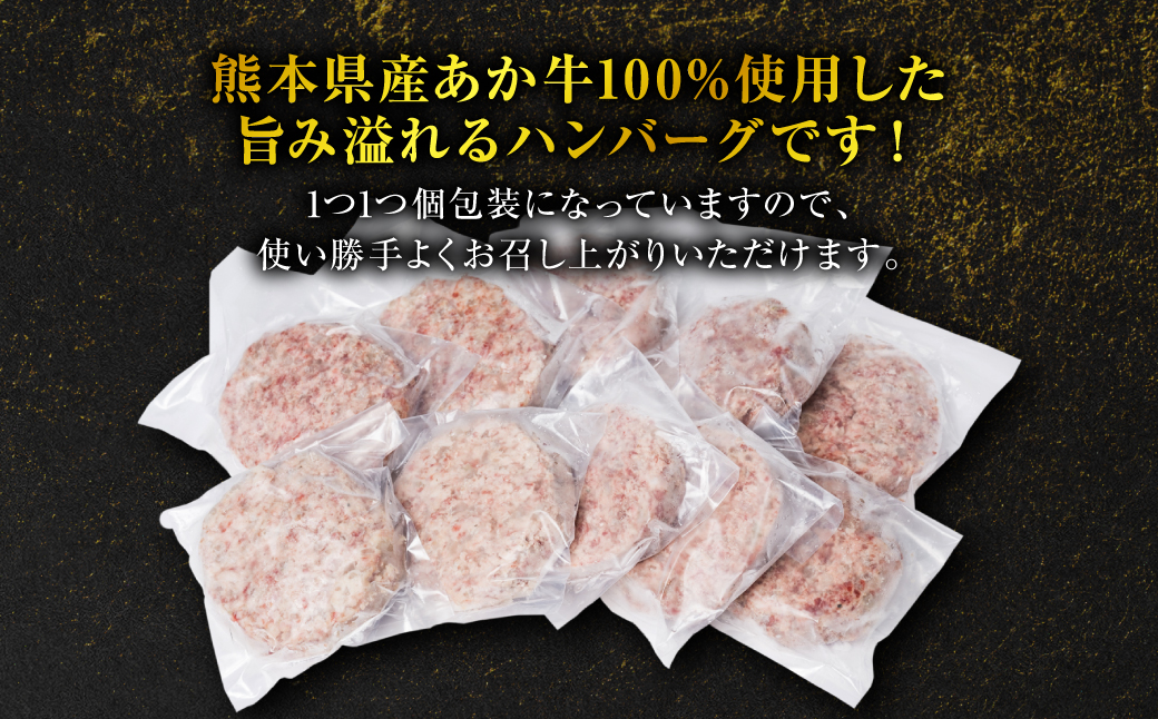 肥後のあか牛 ハンバーグ 150g×10個 おかず 惣菜 洋食 お肉 肉 にく 冷凍 熊本県 八代市