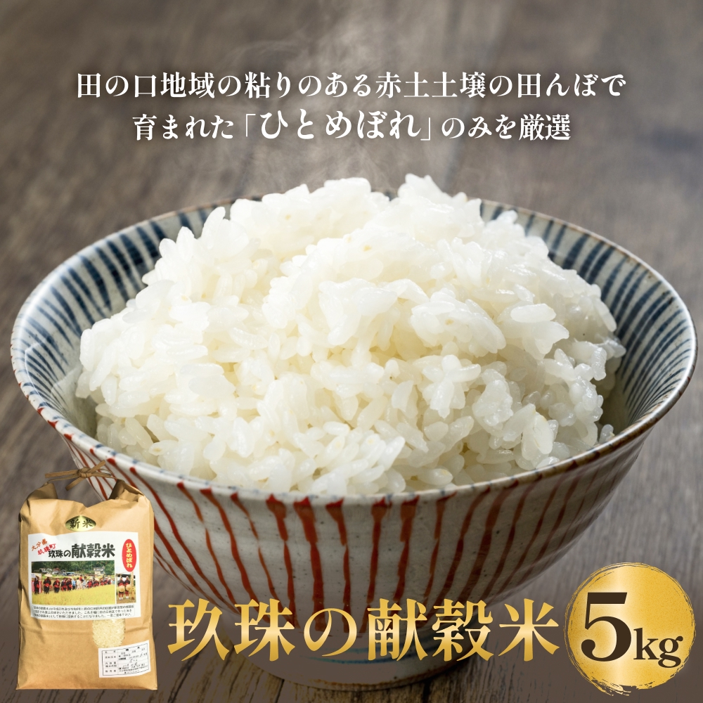 【令和8年度産ひとめぼれ】玖珠の献穀米 5kg 米 ひとめぼれ 大分県 玖珠町 こめ お米 白米 新米 ヒトメボレ ご飯 ごはん ライス 主食