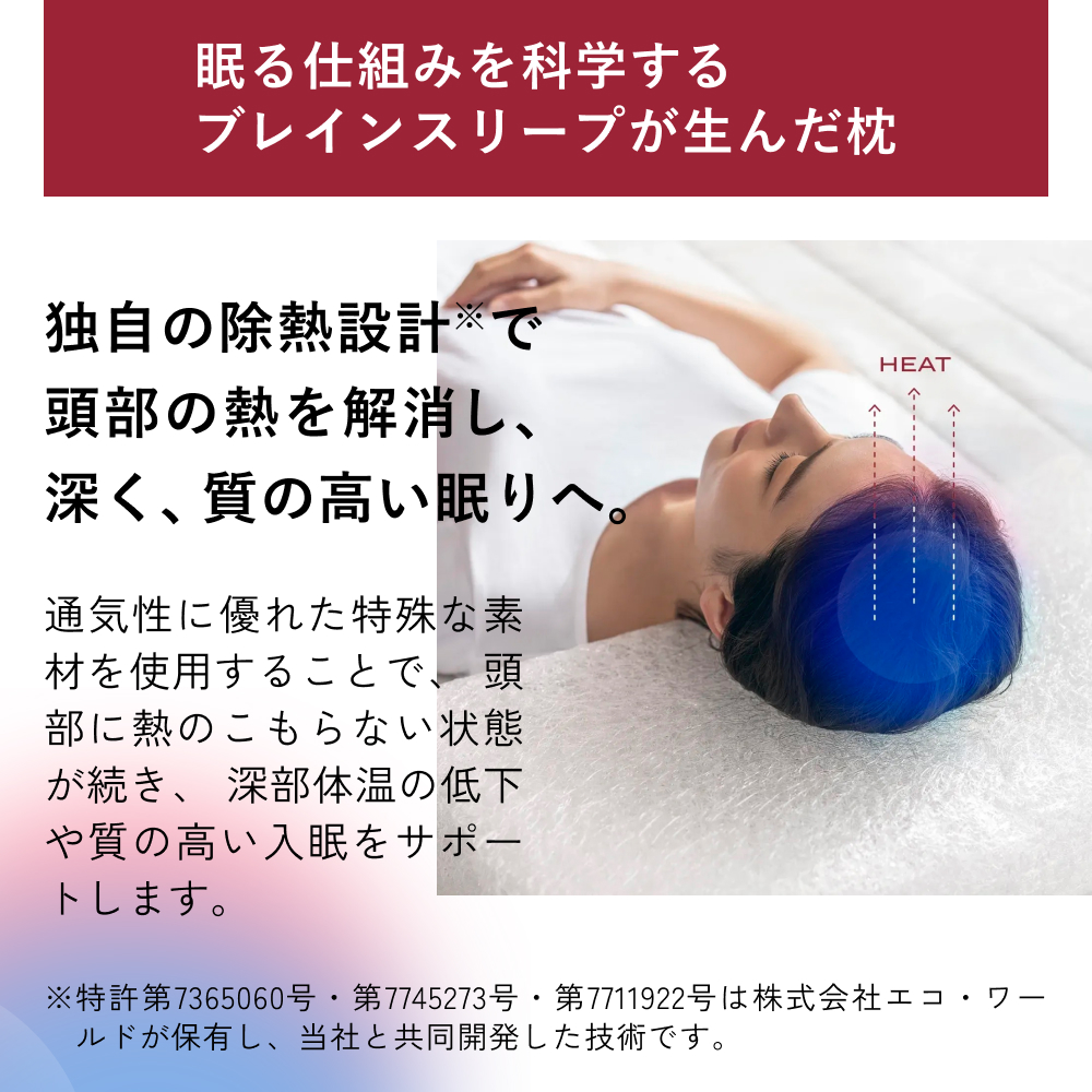ブレインスリープ マットレス プレミアム フロート ホワイト クイーンサイズ ＋ピロー LOW 寝具 マットレス 枕