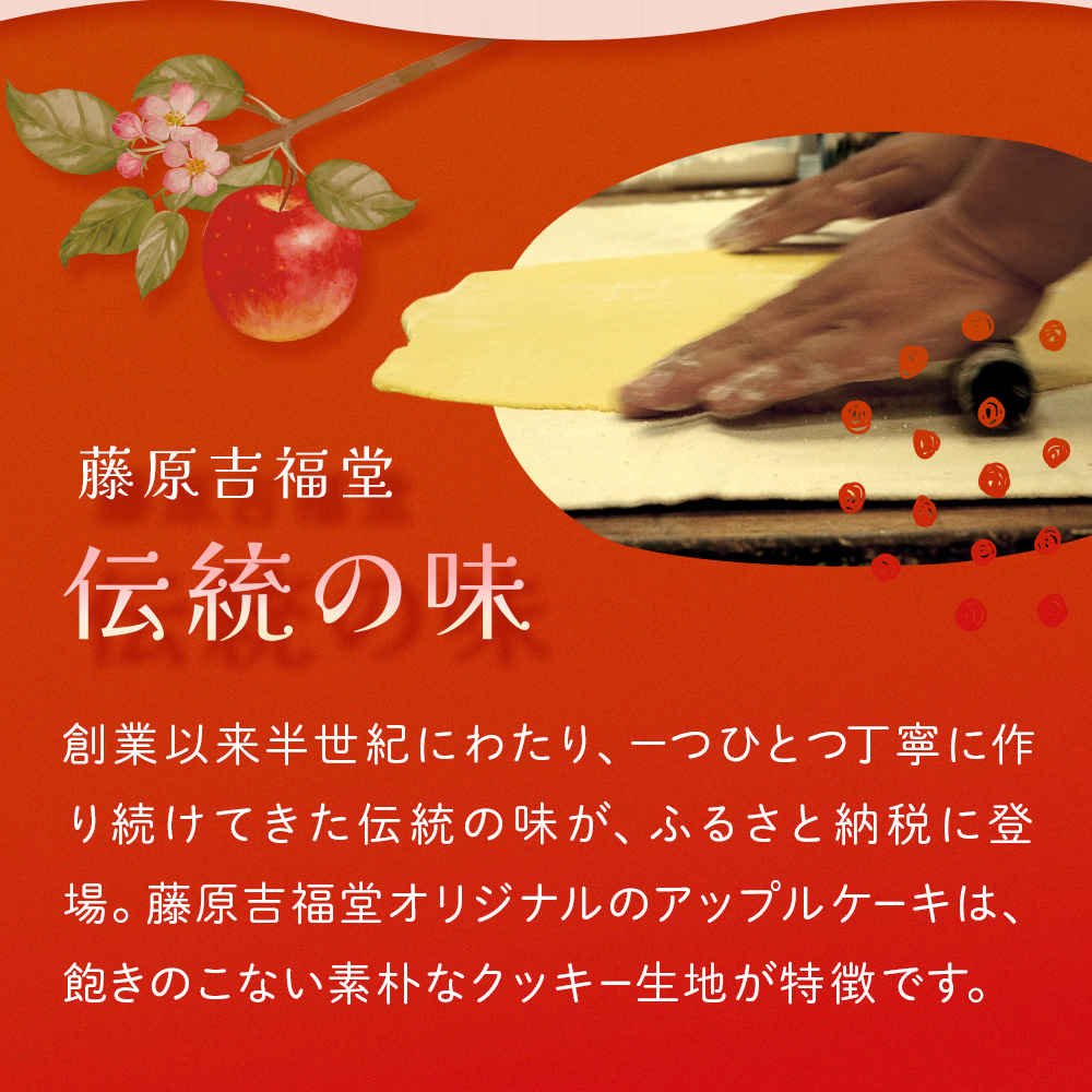 藤原吉福堂 アップルケーキ 3個 （ 3個入 × 1セット ） 大分県玖珠町 焼き菓子 アップルケーキ 洋菓子 手作り 老舗 お取り寄せ 国産 贈答 りんご ケーキ スイーツ お菓子