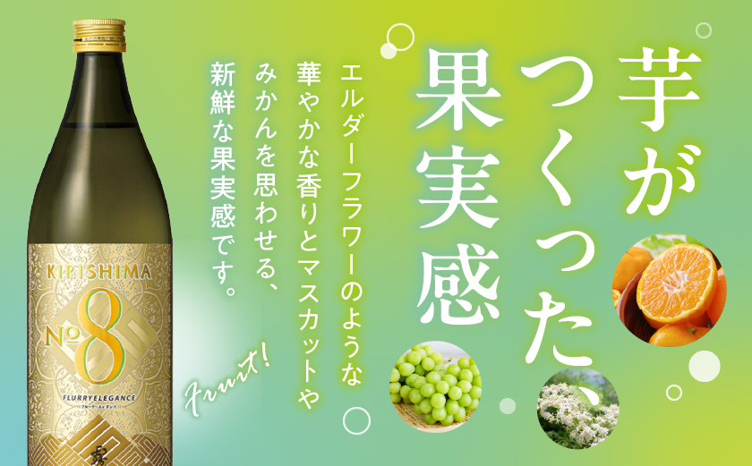 【霧島酒造】KIRISHIMA No.8(25度)900ml×6本 ≪みやこんじょ特急便≫_29-07-K07-900-6-Q