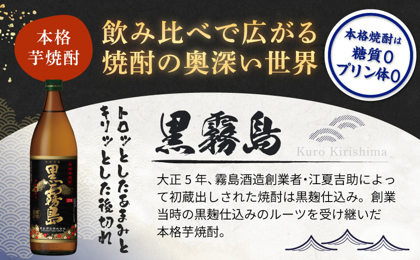 呑花臥酒!霧島900ml×3本セット ≪みやこんじょ特急便≫_11-20-011-Q