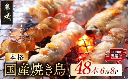 職人串打ちの本格焼き鳥48本!!≪みやこんじょ特急便≫_33-014-48-Q