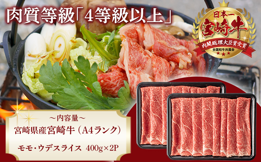 宮崎牛モモ・ウデスライス800g_17-2601