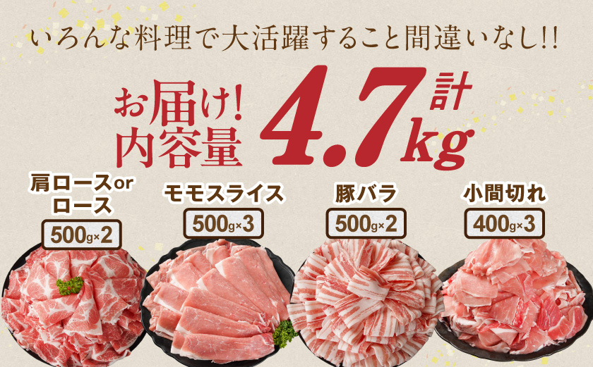 宮崎県産豚肉たっぷり4.7kgセット_18E-N2-015-4700-H18000-CF